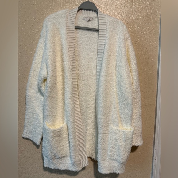 Barefoot Dreams CozyChic Ribbed‎ Knit Trim Cardigan Soft...